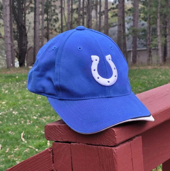 Indianapolis Colts Reebok NFL ProLine Authentic Hat adjustable velcro strap Blue - Picture 2 of 12